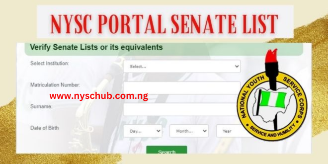 NYSC Portal Senate List