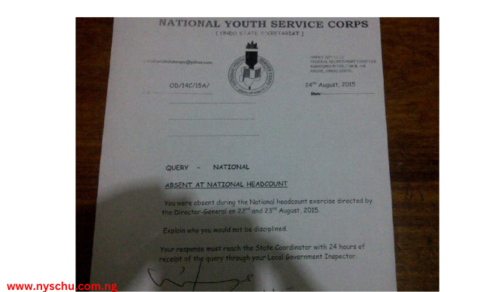 How To Respond To Nysc Query Letter 2024 Nyschub 2781